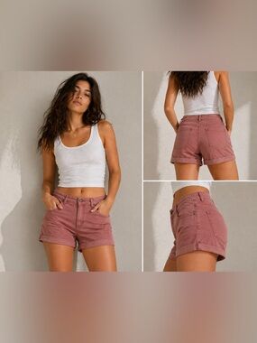 SO Low Rise Midi Shorts Size 22 Terracotta 4in Inseam Superstretch NWT